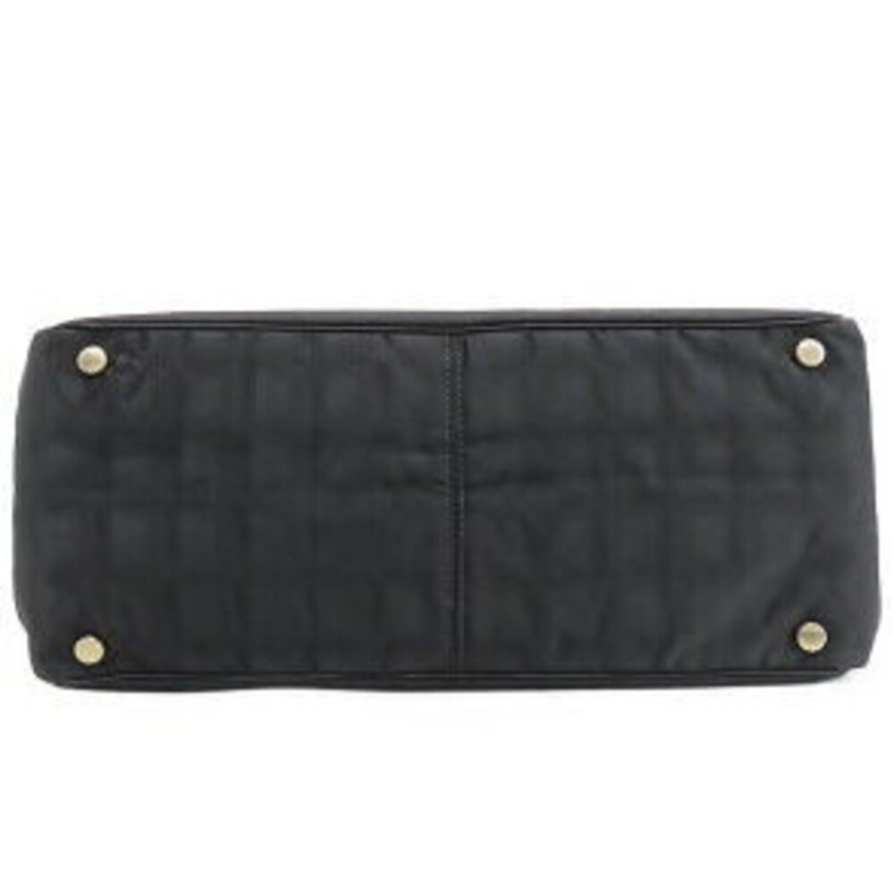 Chanel Travel Line Tote Bag Shoulder Black Nylon Leather - Picture 5 of 9